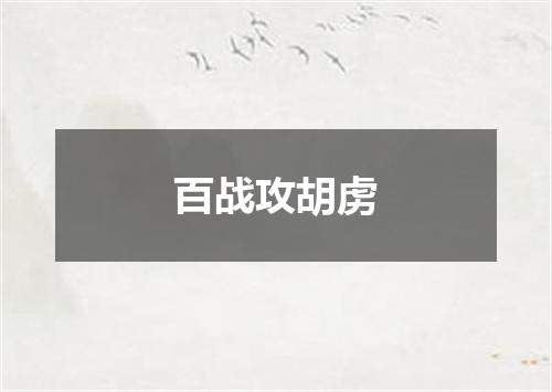 百战攻胡虏