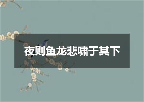 夜则鱼龙悲啸于其下