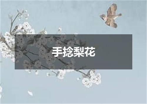 手捻梨花