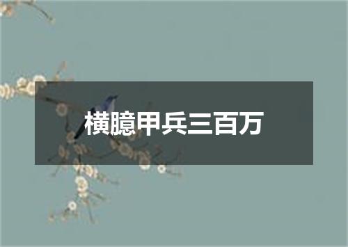 横臆甲兵三百万