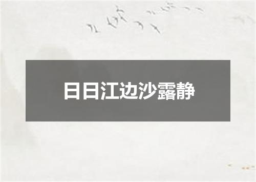 日日江边沙露静