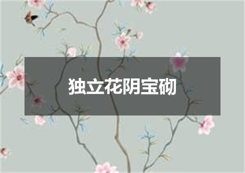 独立花阴宝砌