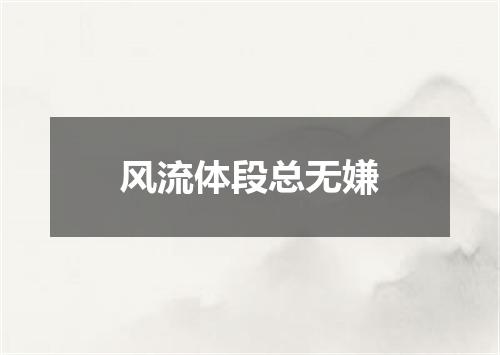 风流体段总无嫌