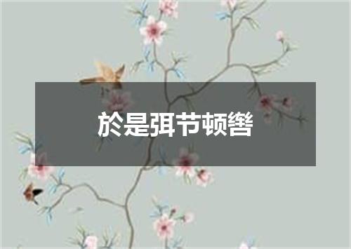 於是弭节顿辔