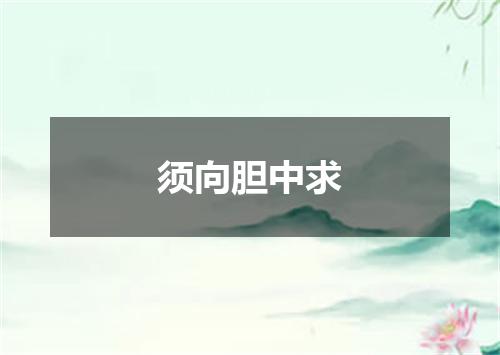 须向胆中求