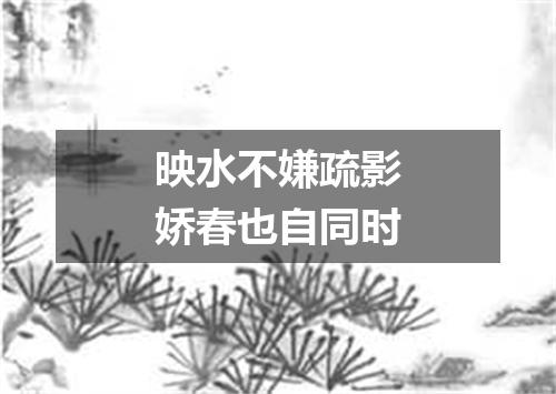 映水不嫌疏影娇春也自同时