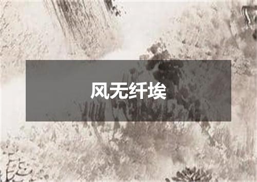 风无纤埃