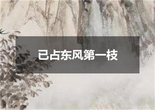 已占东风第一枝