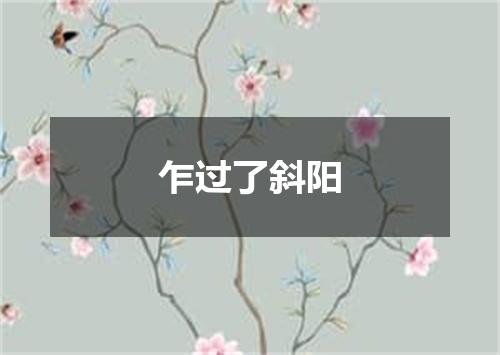 乍过了斜阳