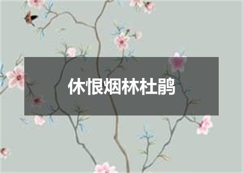 休恨烟林杜鹃