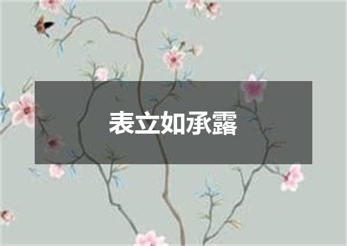 表立如承露