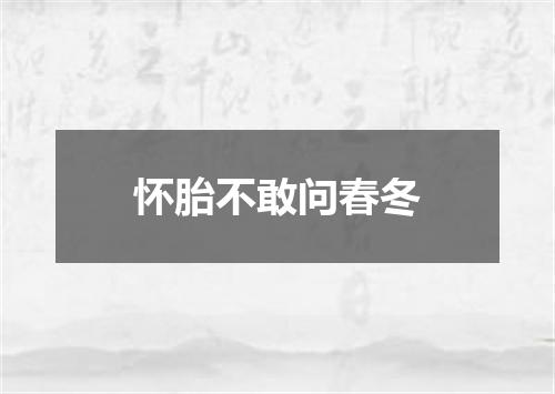 怀胎不敢问春冬