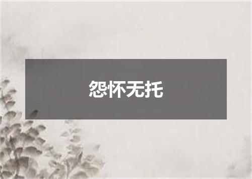 怨怀无托