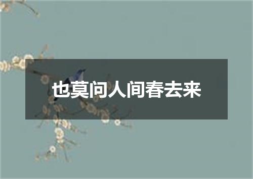 也莫问人间春去来