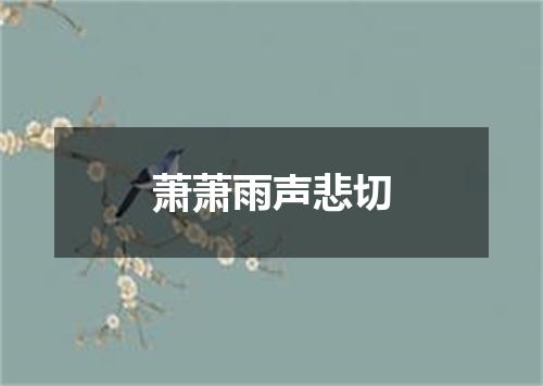 萧萧雨声悲切