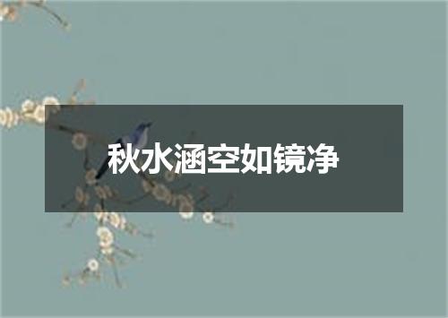 秋水涵空如镜净