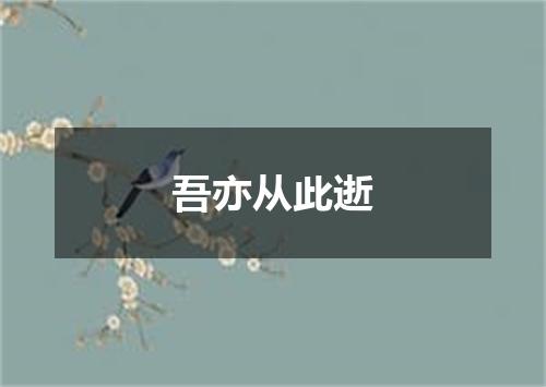 吾亦从此逝