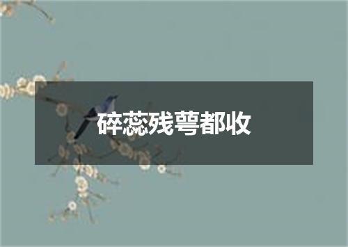 碎蕊残萼都收