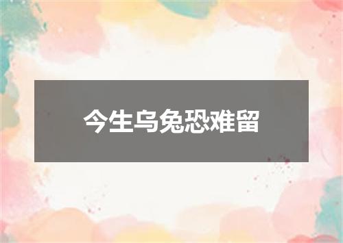 今生乌兔恐难留