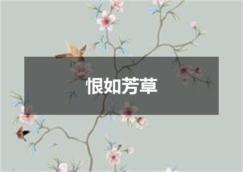 恨如芳草