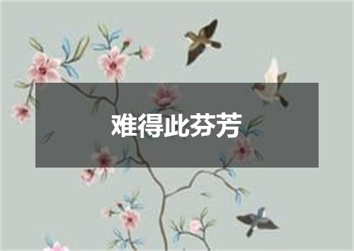 难得此芬芳