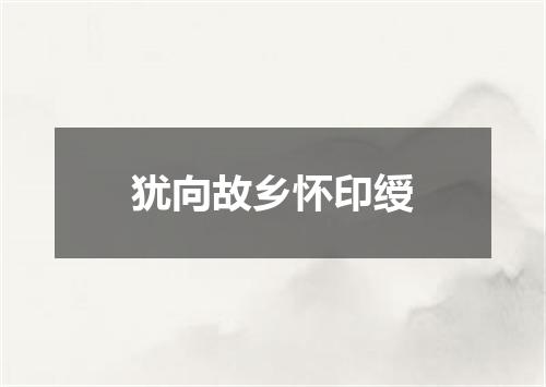 犹向故乡怀印绶