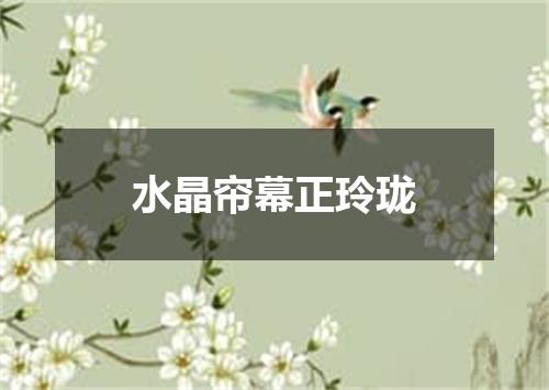 水晶帘幕正玲珑