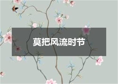 莫把风流时节