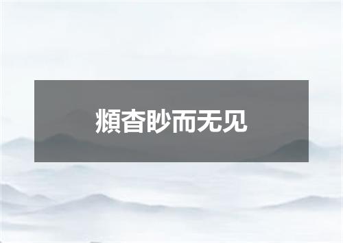 頫杳眇而无见