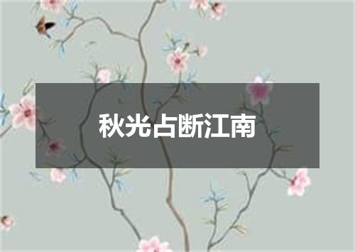 秋光占断江南