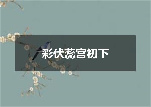 彩伏蕊宫初下