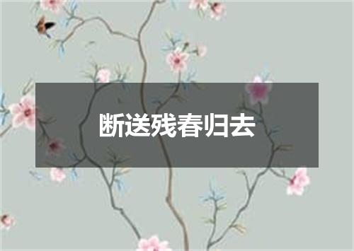 断送残春归去