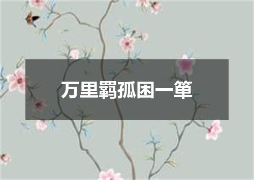 万里羁孤困一箪