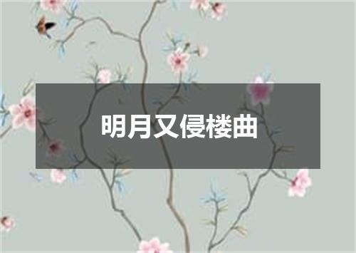 明月又侵楼曲