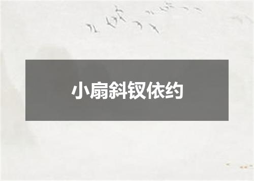 小扇斜钗依约