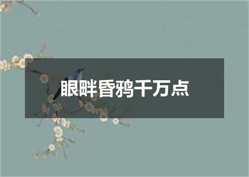 眼畔昏鸦千万点