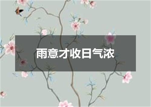 雨意才收日气浓