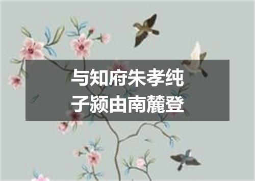 与知府朱孝纯子颍由南麓登