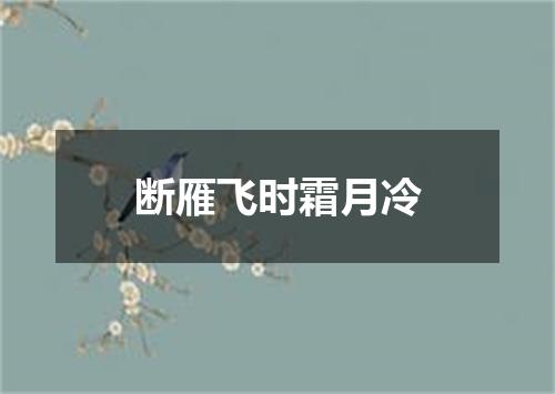 断雁飞时霜月冷