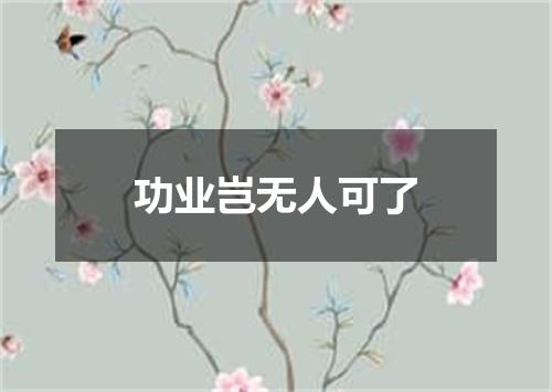 功业岂无人可了