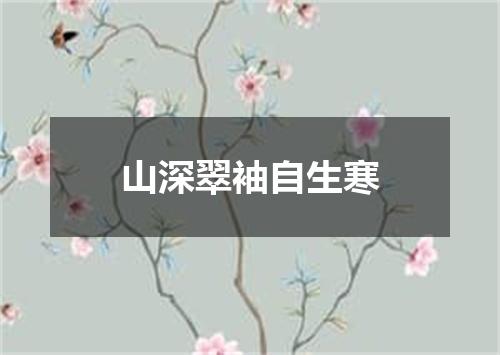 山深翠袖自生寒