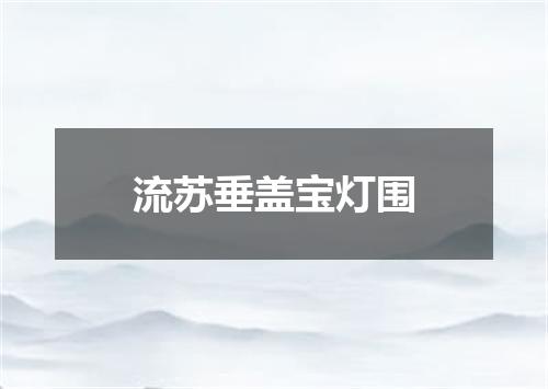 流苏垂盖宝灯围