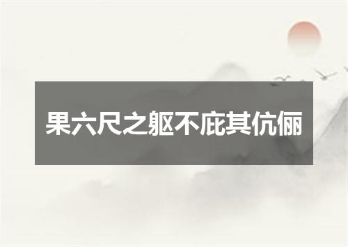 果六尺之躯不庇其伉俪