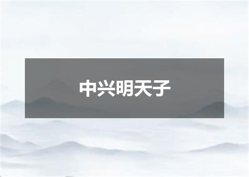 中兴明天子