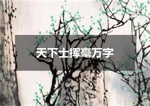 天下士挥毫万字