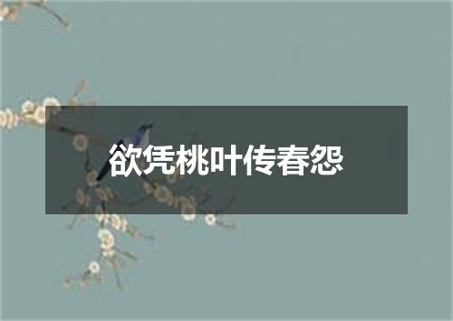 欲凭桃叶传春怨