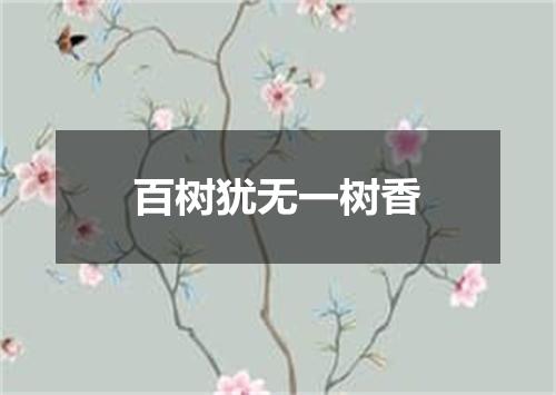 百树犹无一树香