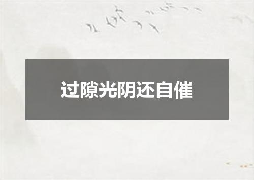 过隙光阴还自催