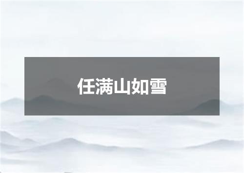 任满山如雪