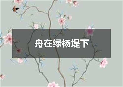 舟在绿杨堤下